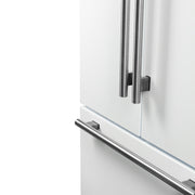 FORNO Rivello 36-Inch Standard-Depth French Door Refrigerator with Water & Ice Dispenser, White with Stainless Steel Accents (Model FFFFD1783-36WHT)