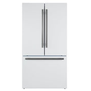 FORNO Rivello 36-Inch Standard-Depth French Door Refrigerator with Water & Ice Dispenser, White with Stainless Steel Accents (Model FFFFD1783-36WHT)