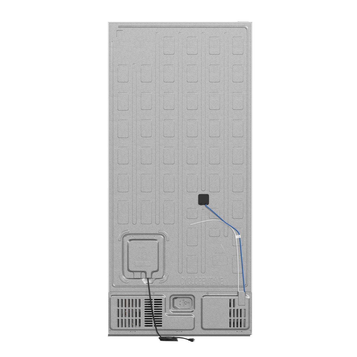 FORNO Espresso Milano 62 in. 34.4 cu. ft. Side-by-Side Refrigerator with Ice Maker, White with Antique Brass Accents (Model FFFFD1787-60WHT)