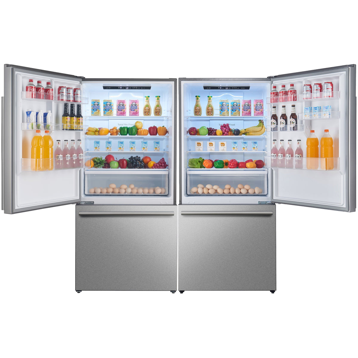 FORNO Milano 62-Inch 34.4 Cu. Ft. Side-by-Side Refrigerator with Ice Maker, Stainless Steel (FFFFD1787-60S)