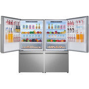 FORNO Milano 62-Inch 34.4 Cu. Ft. Side-by-Side Refrigerator with Ice Maker, Stainless Steel (FFFFD1787-60S)