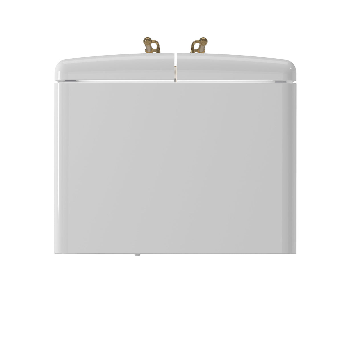Forno Espresso Luigi 33-Inch French Door Refrigerator, 18 cu. ft., White, Antique Brass Handles, Model FFFFD1791-33WHT
