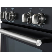 FORNO Espresso Vomero 30-Inch Electric Double Wall Oven, 10 Cu. Ft., Black with Stainless Steel Accents (FBOEL1324-30BLK)