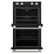 FORNO Espresso Vomero 30-Inch Electric Double Wall Oven, 10 Cu. Ft., Black with Stainless Steel Accents (FBOEL1324-30BLK)