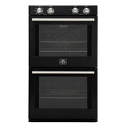 FORNO Espresso Vomero 30-Inch Electric Double Wall Oven, 10 Cu. Ft., Black with Stainless Steel Accents (FBOEL1324-30BLK)