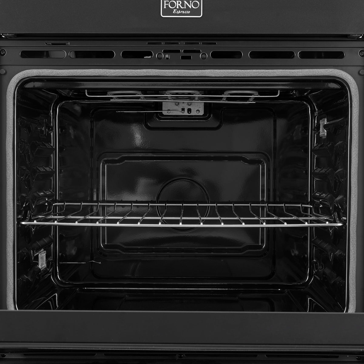 Forno Espresso Vomero 30-Inch Electric Double Wall Oven, 10.0 cu. ft., Black with Antique Brass Accents (Model FBOEL1324-30BLK)