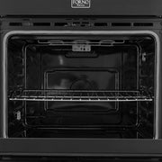 Forno Espresso Vomero 30-Inch Electric Double Wall Oven, 10.0 cu. ft., Black with Antique Brass Accents (Model FBOEL1324-30BLK)