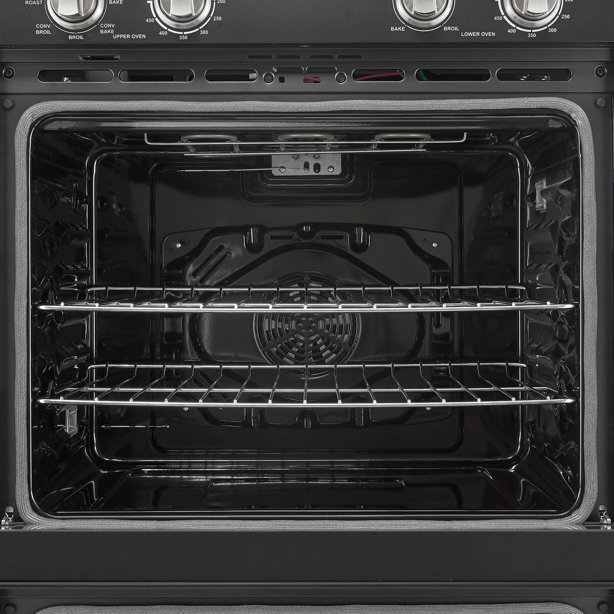 FORNO Espresso Vomero 30-Inch Electric Double Wall Oven, 10 Cu. Ft., Black with Stainless Steel Accents (FBOEL1324-30BLK)