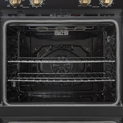 Forno Espresso Vomero 30-Inch Electric Double Wall Oven, 10.0 cu. ft., Black with Antique Brass Accents (Model FBOEL1324-30BLK)