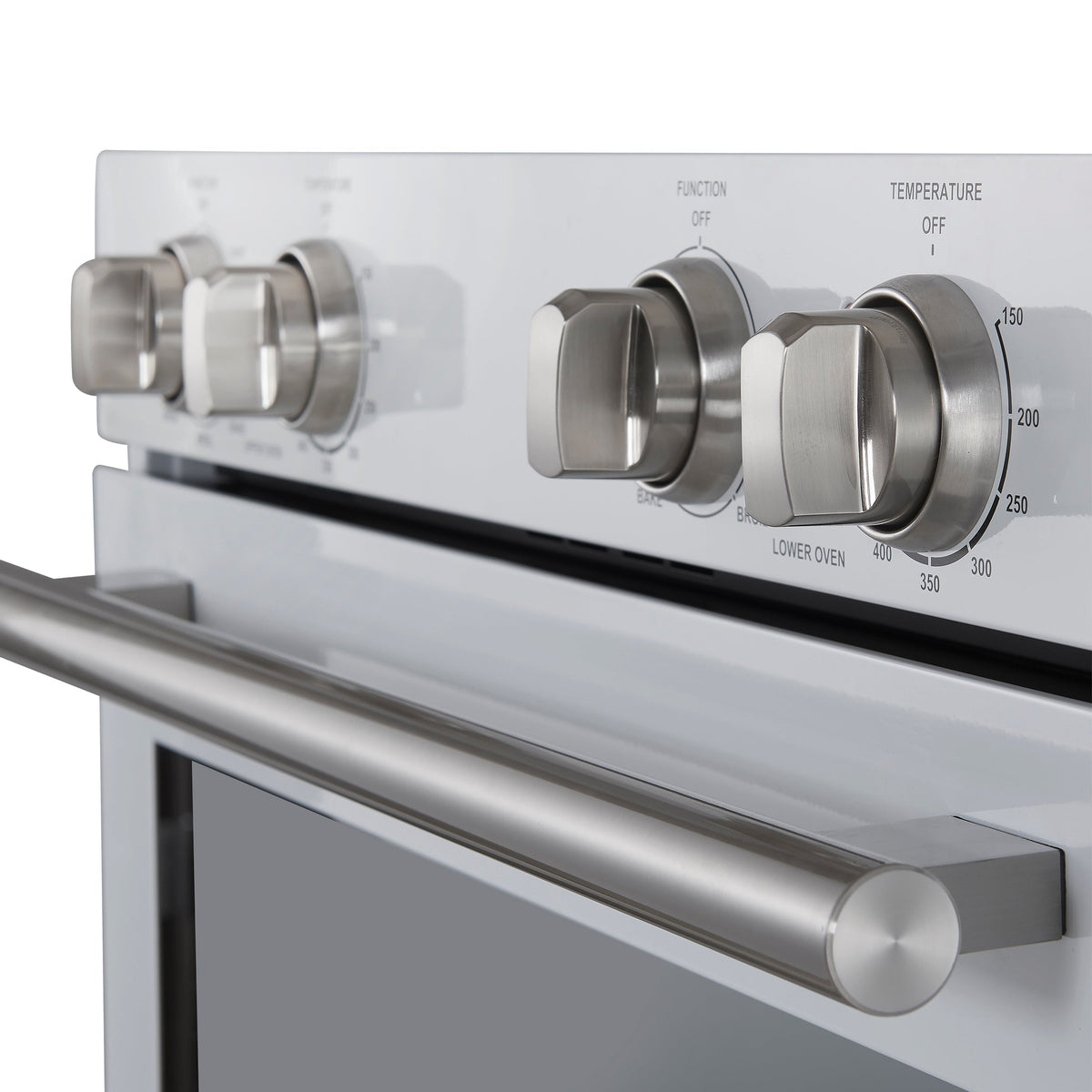 FORNO Espresso Vomero 30-Inch Electric Double Wall Oven, 10.0 cu. ft., White with Stainless Steel Accents (FBOEL1324-30WHT)