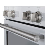 FORNO Espresso Vomero 30-Inch Electric Double Wall Oven, 10.0 cu. ft., White with Stainless Steel Accents (FBOEL1324-30WHT)