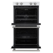 FORNO Espresso Vomero 30-Inch Electric Double Wall Oven, 10.0 cu. ft., White with Stainless Steel Accents (FBOEL1324-30WHT)