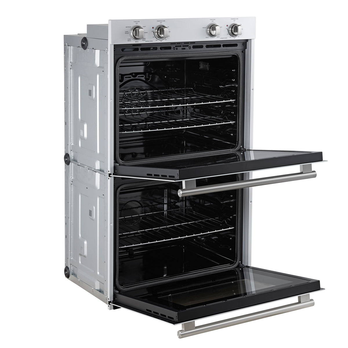 FORNO Espresso Vomero 30-Inch Electric Double Wall Oven, 10.0 cu. ft., White with Stainless Steel Accents (FBOEL1324-30WHT)