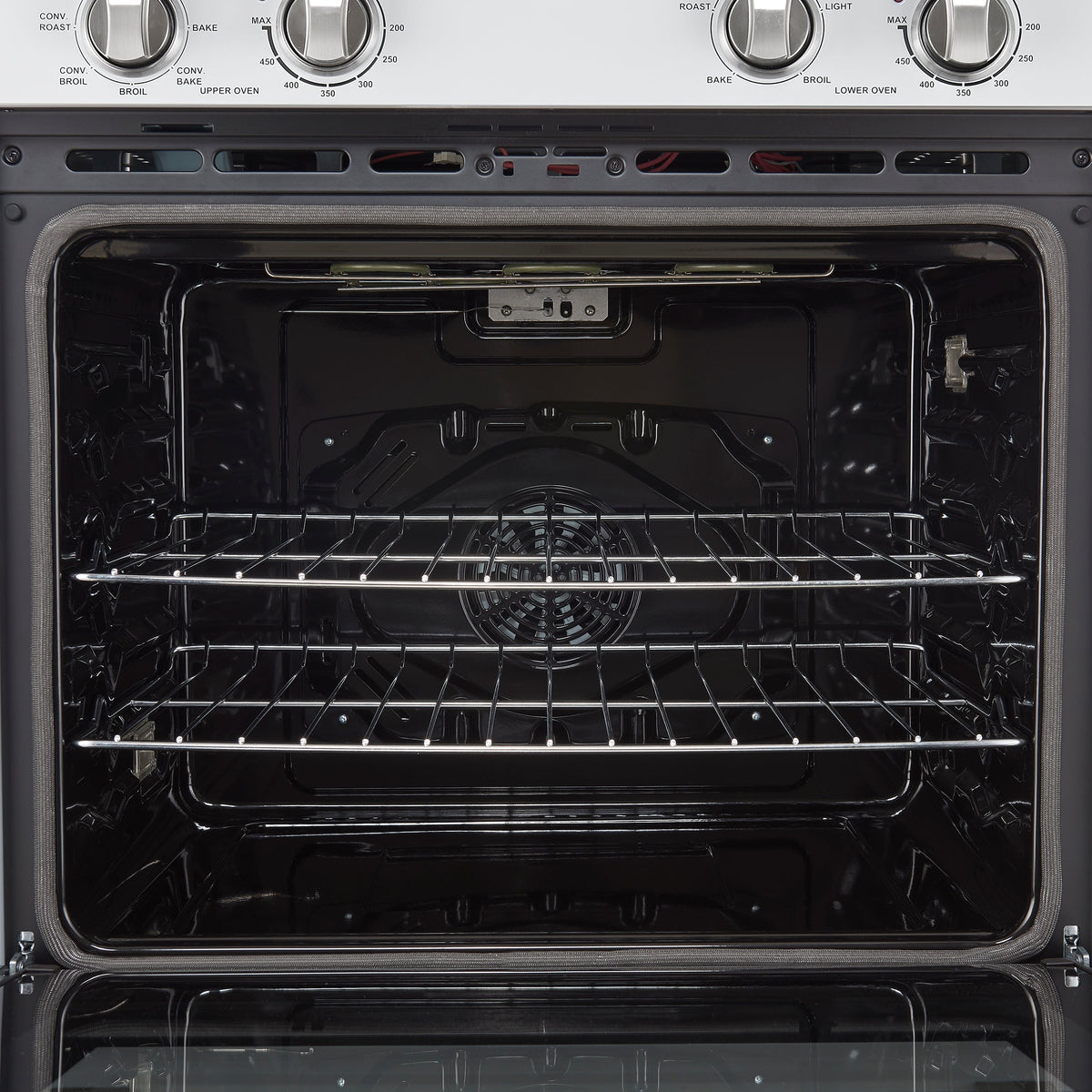 FORNO Espresso Vomero 30-Inch Electric Double Wall Oven, 10.0 cu. ft., White with Stainless Steel Accents (FBOEL1324-30WHT)