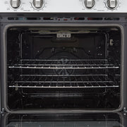 FORNO Espresso Vomero 30-Inch Electric Double Wall Oven, 10.0 cu. ft., White with Stainless Steel Accents (FBOEL1324-30WHT)