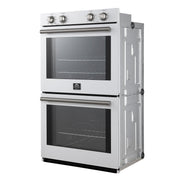 FORNO Espresso Vomero 30-Inch Electric Double Wall Oven, 10.0 cu. ft., White with Stainless Steel Accents (FBOEL1324-30WHT)