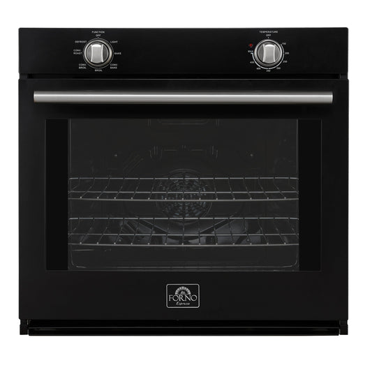 Forno Espresso Vomero 30-Inch Single Electric Wall Oven, 5.0 Cu. Ft., Black with Stainless Steel Accents (FBOEL1370-30BLK)