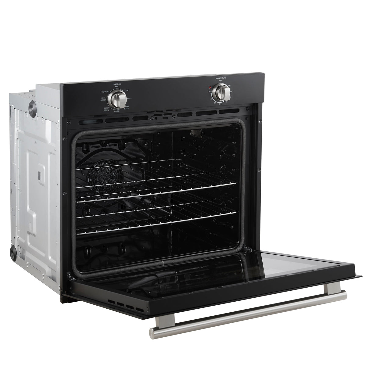 Forno Espresso Vomero 30-Inch Single Electric Wall Oven, 5.0 Cu. Ft., Black with Stainless Steel Accents (FBOEL1370-30BLK)