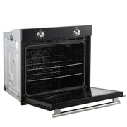 Forno Espresso Vomero 30-Inch Single Electric Wall Oven, 5.0 Cu. Ft., Black with Stainless Steel Accents (FBOEL1370-30BLK)