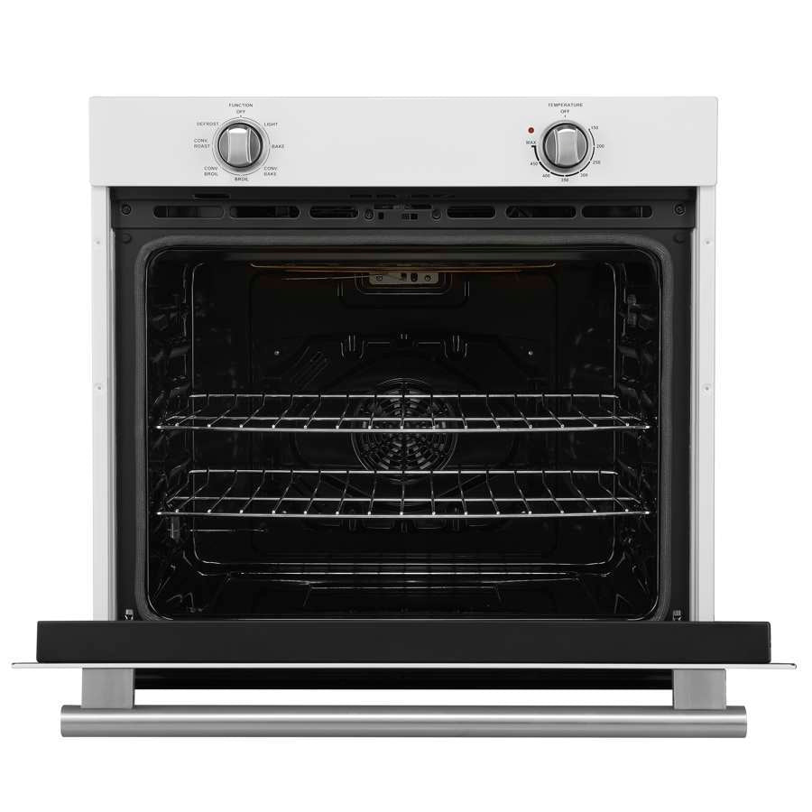 FORNO Espresso Vomero 30-Inch Electric Single Wall Oven, 5.0 Cu. Ft., White with Stainless Steel Accents (FBOEL1370-30WHT)