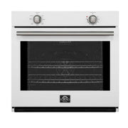 FORNO Espresso Vomero 30-Inch Electric Single Wall Oven, 5.0 Cu. Ft., White with Stainless Steel Accents (FBOEL1370-30WHT)