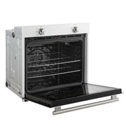 FORNO Espresso Vomero 30-Inch Electric Single Wall Oven, 5.0 Cu. Ft., White with Stainless Steel Accents (FBOEL1370-30WHT)