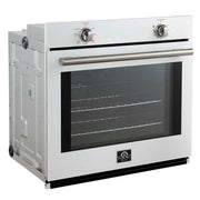 FORNO Espresso Vomero 30-Inch Electric Single Wall Oven, 5.0 Cu. Ft., White with Stainless Steel Accents (FBOEL1370-30WHT)
