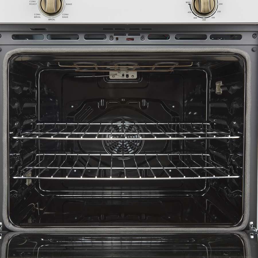 Forno Espresso Vomero 30-Inch Electric Single Wall Oven, 5.0 cu. ft., White with Antique Brass Accents (Model FBOEL1370-30WHT)