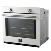 FORNO Espresso Vomero 30-Inch Electric Single Wall Oven, 5.0 Cu. Ft., White with Stainless Steel Accents (FBOEL1370-30WHT)