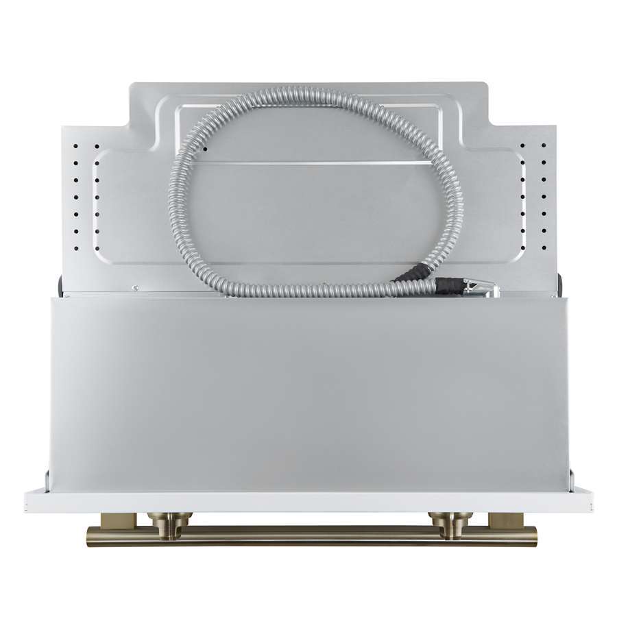 Forno Espresso Vomero 30-Inch Electric Single Wall Oven, 5.0 cu. ft., White with Antique Brass Accents (Model FBOEL1370-30WHT)