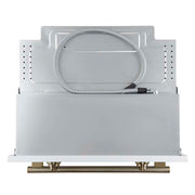 Forno Espresso Vomero 30-Inch Electric Single Wall Oven, 5.0 cu. ft., White with Antique Brass Accents (Model FBOEL1370-30WHT)