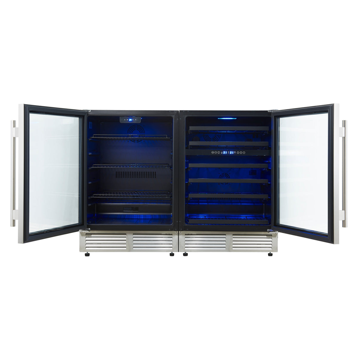 Forno Gemello 48-Inch Side-by-Side Wine and Beverage Cooler, Stainless Steel (FWCDR6699-48S)