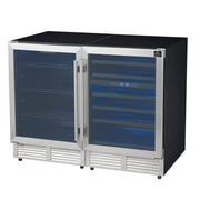Forno Gemello 48-Inch Side-by-Side Wine and Beverage Cooler, Stainless Steel (FWCDR6699-48S)