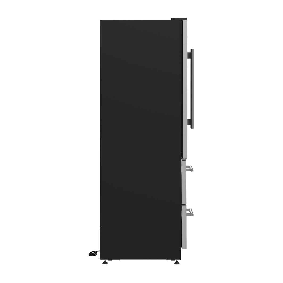 FORNO Campania 32-Inch Triple Zone French Door Wine Cooler with Dual Beverage Drawers, 120-Bottle Capacity (Model FWCDR6635-32S)