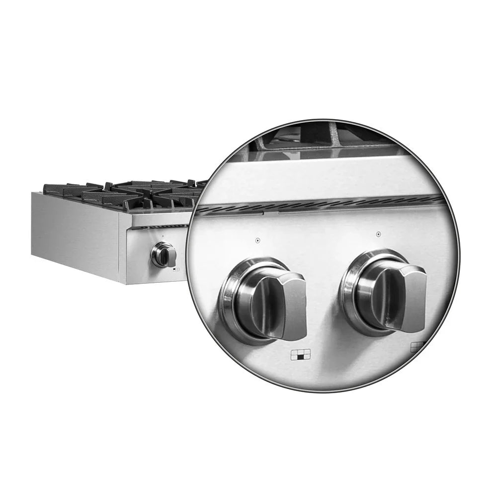 Forno LSEO 36-Inch Gas Rangetop, 6 Burners with Griddle, Stainless Steel – FCTGS5737-36