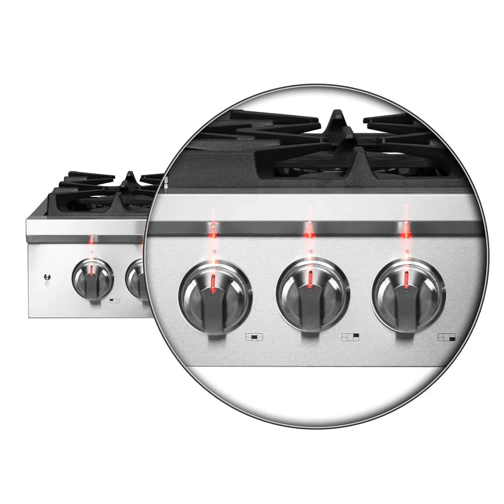 Forno Spezia 30-Inch Gas Rangetop with 5 Burners, Wok Ring and Griddle, Stainless Steel (Model FCTGS5751-30)