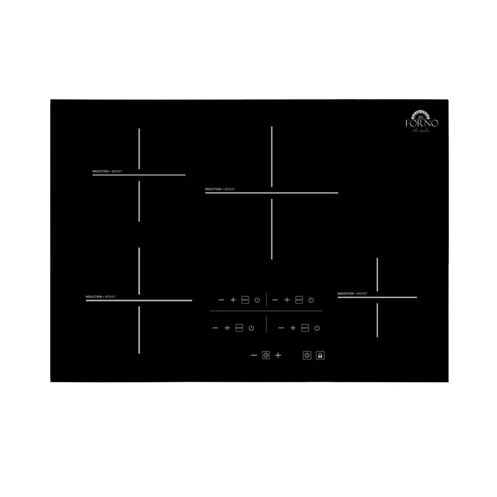 Forno Lecce 30-Inch Induction Cooktop with 4 Cooking Zones, Black Glass (Model FCTIN0545-30)