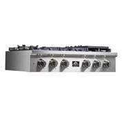 Forno Spezia 36-Inch Gas Rangetop with 6 Burners, Wok Ring, Griddle, Stainless Steel (FCTGS5751-36)