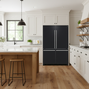 FORNO Milano 62" Side-by-Side Refrigerator, 34.4 cu ft, Ice Maker, Black with Stainless Steel Accents (FFFFD1787-60BLK)