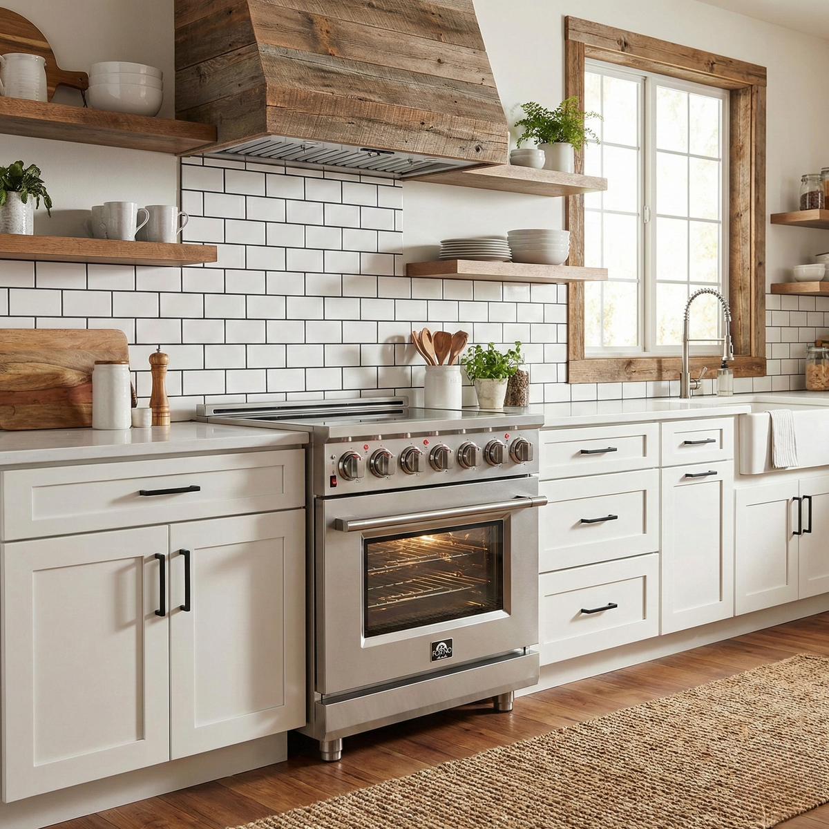 Forno Massimo 30 in. 4.32 cu. ft. Freestanding Electric Range with 5 Radiant Elements in Stainless Steel (FFSEL6020-30)