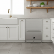 FORNO Como 24-Inch Indoor/Outdoor Drawer Refrigerator, 4.87 Cu. Ft., Stainless Steel (FDROD1611-24S)
