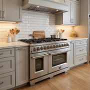 FORNO Capriasca 48 in. Freestanding Dual Fuel Range, 6.58 cu. ft., 8 Sealed Burners, Stainless Steel (Model FFSGS6187-48)