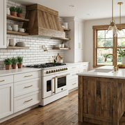 Forno Galiano 48-Inch French Door Gas Range, 6.58 cu. ft., 8 Sealed Burners with Griddle, White with Antique Brass Accents (Model FFSGS6444-48WHT)