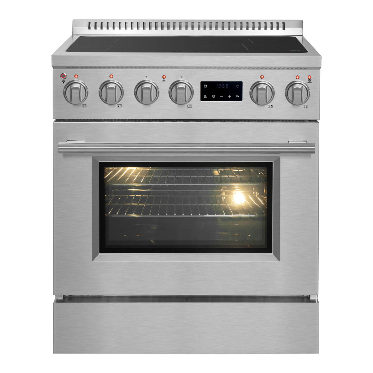 Forno Torino 30 in. 4.32 cu. ft. Induction Range with True Convection, Air Fry & Sous Vide, Stainless Steel, 240V (FFSIN0936-30)
