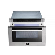 Forno 24-Inch Built-In Microwave Drawer, 1.2 cu. ft., Stainless Steel (FMWDR3000-24)