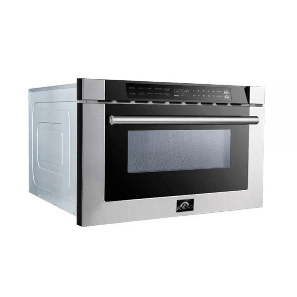 Forno 24-Inch Built-In Microwave Drawer, 1.2 cu. ft., Stainless Steel (FMWDR3000-24)