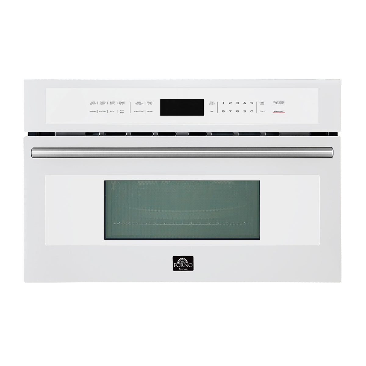 FORNO Oliena 30-Inch Built-In Microwave Oven, 1.6 Cu. Ft., White with Stainless Steel Handles (Model FMWDR3093-30WHT)