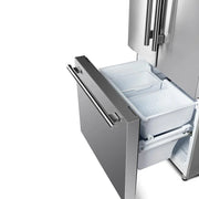 Forno Gallipoli 35-Inch French Door Refrigerator, 17.5 cu. ft., Stainless Steel with Internal Ice Maker and Decorative Grill Trim Kit (Model FFFFD1974-35SG)
