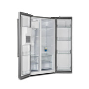 Forno Salerno 36-Inch Side-by-Side Refrigerator, Stainless Steel with External Water and Ice Dispenser and Trim Kit (Model FFRBI1844-40SG)