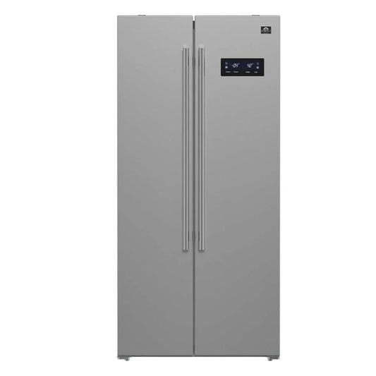 Forno Salerno 33-Inch Counter-Depth Side-by-Side Refrigerator, 15.6 cu. ft., Stainless Steel (FFRBI1805-33SB)